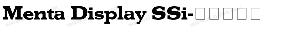 Menta Display SSi字体转换